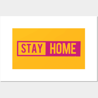 Stay home pink print Posters and Art